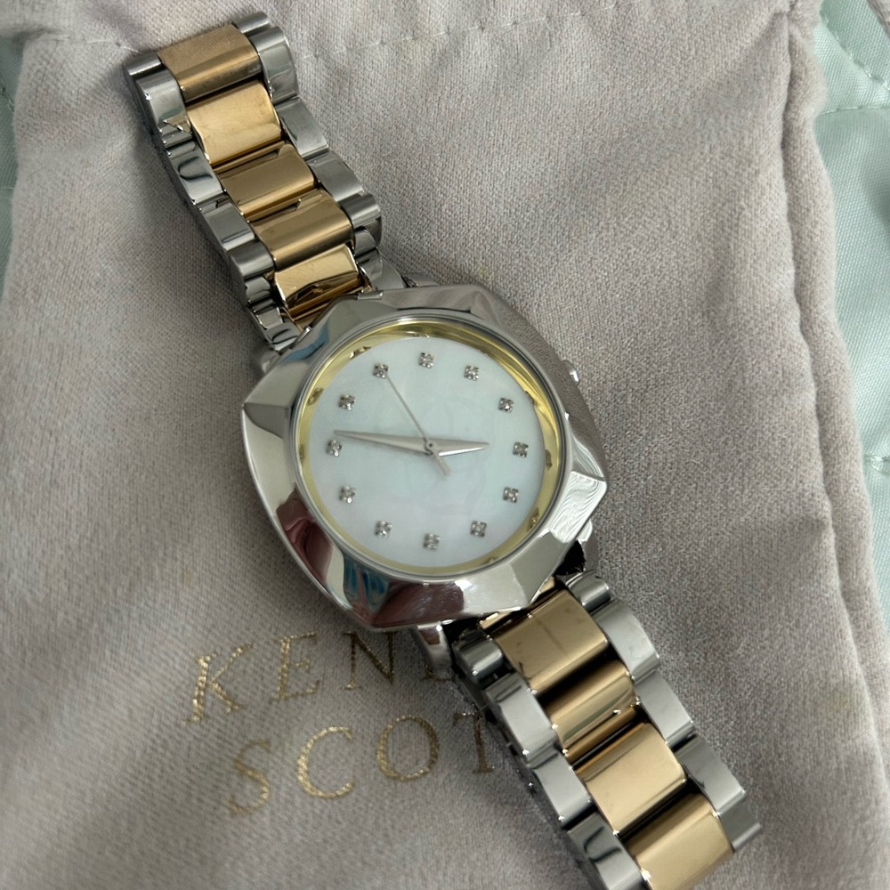 Kendra Scott Dira Two-Tone Silver and Gold Watch